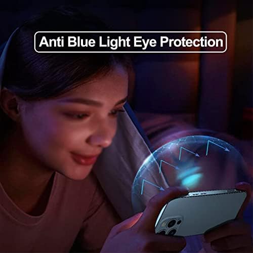 Westillux 2 Pack Privacy Screen Protector Compatível com iPhone 13 Pro Max Anti-azul Light Eye Protection espelho temperado Gradiente de vidro colorido Anti-esppinho Anti-PEEP Espejo Film de cobertura completa