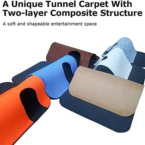 Gato brincar tapete de túnel divertido Tunnel Trug Toy para exercício de gato interno Combinações aleatórias de material de feltro