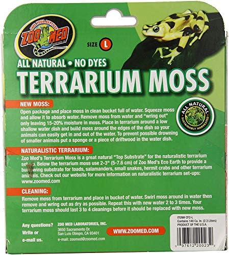 Zoo Med All Natural Terrarium Moss 15-20 galões - pacote de 3