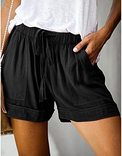 Shorts yubnlvae para mulheres de alta cintura alta verão plus size s-5xl cordas de tração com dois bolsos laterais