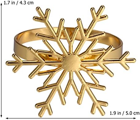 Luxshiny outono decoração 4pcs Snowflake Napkin anéis de natal anel de guardana