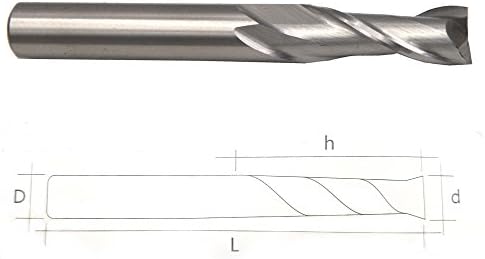 Wokesi 10pcs, Ø1/8 × 17mm Flute Comprimento × 1/8 Shank × 38Moal, micro -carboneto quadrado de nariz quadrado Bit