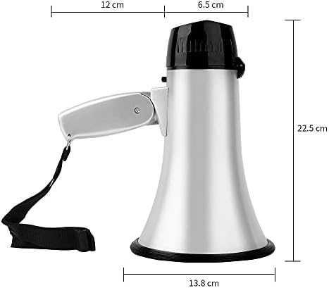Wetyg Mão portátil de 25 watts megafone com sirene lítio Bateria de alto -falante de alto -falante de buzina guia de guia turístico