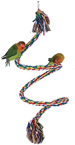 Pet Stand Treinamento Acessórios para papagaio corda pendurada pergaminho de gaiola de pássaro de corda de pássaro