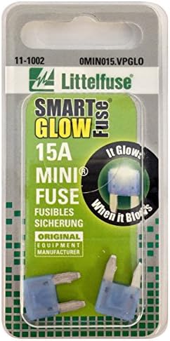 Littelfuse 0Min015.vpglo mini smartglow 12 volts dc 15 amp fusível,