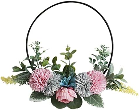 N/A Flor Wreath Wreath Floral Wreaths Floral Garland Artificial Spring para Decoração de Festas de Casamento da Parede da Parede da Frente