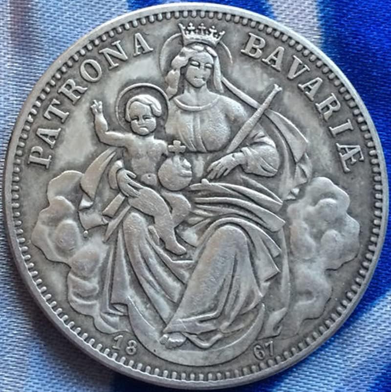 1867 Moedas alemãs Copper Silver Plated Coins Coins Handicrafts Coleção Blowable