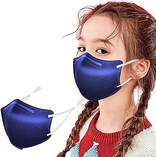 JMETRIE 50pc Kids Máscara descartável de 5 camadas com loop de orelha ajustável, proteção ao ar livre máscara respirável