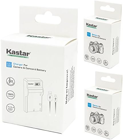 Kastar Battery & LCD Slim USB Charger for JVC BN-VF808, BN-VF808U, BNVF808 and JVC Everio GZ-MG130 148 150 155 175 255 275 575