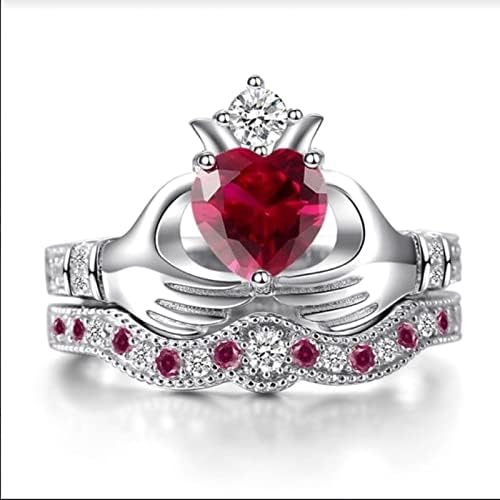 Anéis de noivado para mulheres presentes de jóias brancas anel de pedra cortado de pedra de luxo anéis artesanais