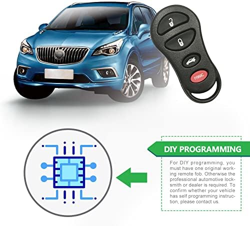 Entrada extra-parto sem chaves Chave do carro remoto Substituição do FOB para Chrysler selecionado Dodge 4 Botões Remoto GQ43VT17T