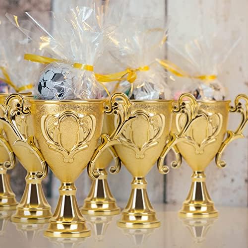9pcs Trophy Award-Foci Cozi Gold Mini Trophies for Kids, Plastic Football Awards e Trophies Cup, Christmas Funny Trophy
