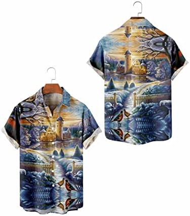 Mens Aloha camisa de tamanho grande Button Down camisa camisa de acampamento para homens trabalham camisetas camisas atléticas