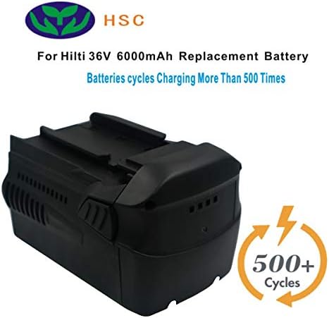 C&P 6000mAh Battery Bank Hil36b Bateria de íons de lítio 36V Substituição para Hilti 36V Bateria B36