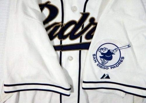 2013 San Diego Padres Joe Thatcher #80 Game usou White Jersey SDP0905 - Jogo usada MLB Jerseys