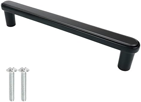 LC LICTOP Modern Black Zinc liga T Armário de barra de barra puxa Móveis de mobília de armário cinza de areia, distância de 128 mm, 4pcs
