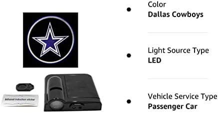Sporticultura NFL Dallas Cowboys LED LASER LASER LUZ PARA PORTA DE CARRO - LED LIGHTOR PROJETOR PARA PROJETAR O logotipo da equipe da NFL no chão