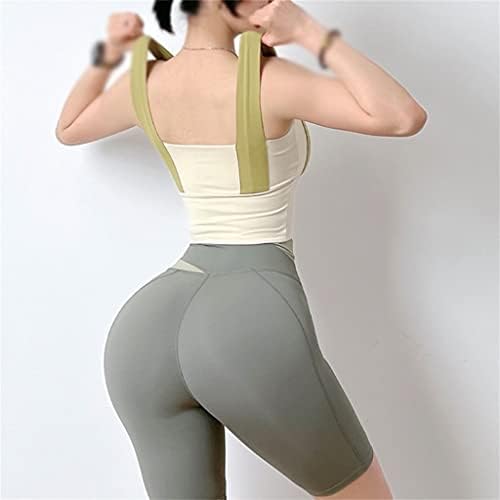 ZCMEB Bloqueio de cor de calcinha esportiva frontal para mulheres que coletam sutiã de ioga de tanque de fitness à prova de choque