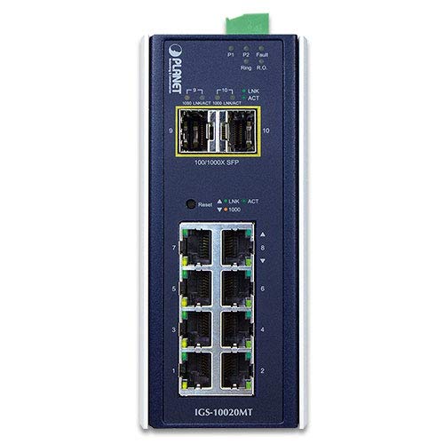 IGS-10020MT Industrial L2 + 8 porta 10/10/1000t + 2 100/1000x SFP Gerenciado Switch