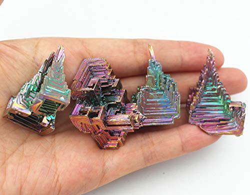 Bismuth Crystal Mineral Acelagem Irregular Cura Rainbow Aura Quartz Coleção Terapia Energia Reiki Wicca Decoração de Rock 5.7-9,2