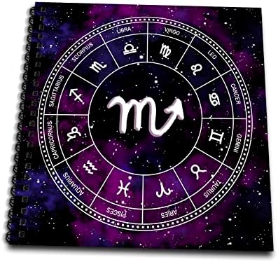 3drose scorpius signo zodíaco presente de astrologia elegante. Estrelas brancas em. - desenho de livros