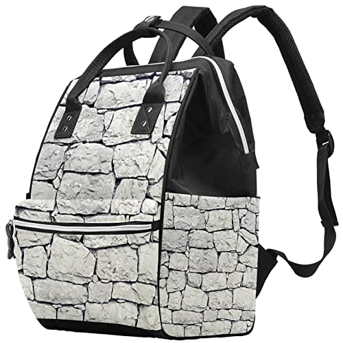 Bolsas de fraldas de parede de pedra cinza Backpack Mummy Backpach