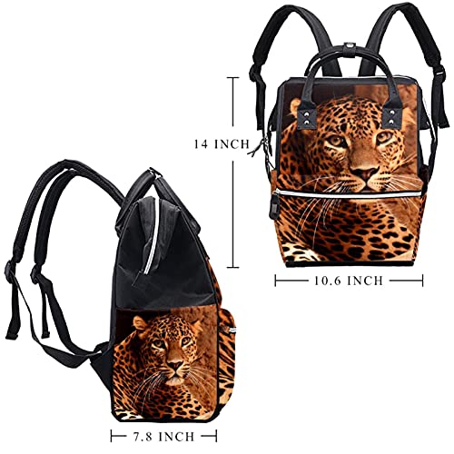 Bigodes de gatos de gato de leopardo Sacos de fraldas besta mochila mamãe de grande capacidade Bolsa de enfermagem de bolsa de enfermagem