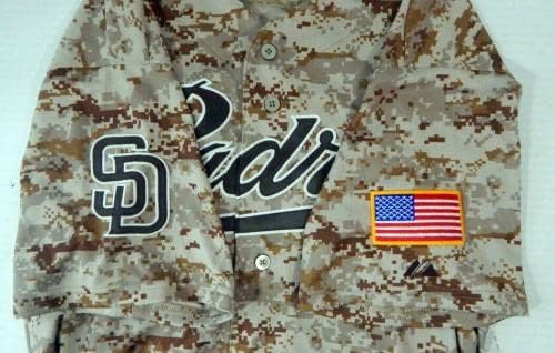 2015 San Diego Padres Chris Rearick 62 Jogo emitido Brown Digital Camo Jersey 43 - Jogo usado MLB Jerseys