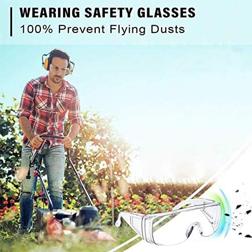 Óculos de segurança óculos de segurança protetores lentes anti-arranhões claras proteção contra proteção UV de proteção