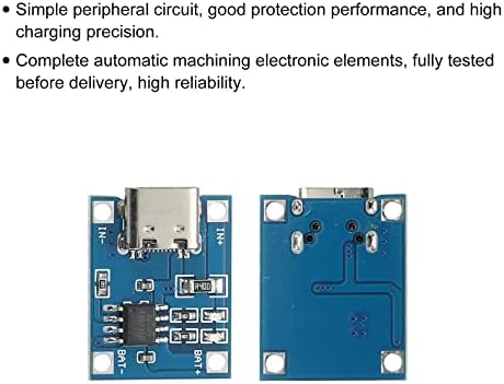 Meccanixity tipo C USB 4.5-5.5V 1A Módulo de carregamento da bateria Pacote de carregamento Duas funções de proteção de 5