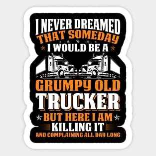 Adesivos vinil, adesivos cortados beijo, rabugento caminhão de caminhão orgulhoso de caminhões de caminhão para entrega de caminhões