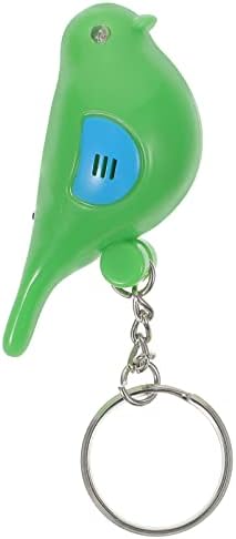 Kisangel Phone Wallet Kids Wallet Bird Keychain Item Localizador Anti-Lost Rastreing Dispositivo de controle de voz Chaves para o telefone itens itens de animais Pets Carteira Charme Green Pet Green Pet