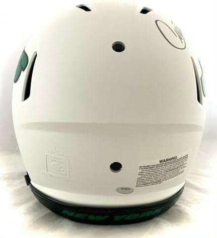 Curtis Martin assinou o capacete autêntico do New York Jets FS Eclipse Speed ​​- Capacetes Autografados da NFL