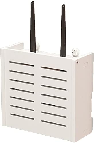 Caixa de armazenamento do roteador Wi-Fi MJER, rack de roteador sem fio montado na parede, rack de hidra de tira