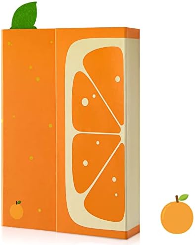Caderno do diário de frutas Kisdo com fechamento de retalho magnético, livro de notas clássicas para escrever um diário de memorando de frutas fofas para crianças, alunos, professores, 224 páginas, 5,3x7,6 polegadas