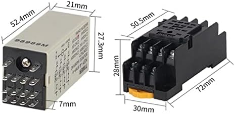 Zaahh 1set h3y-4 atraso de potência no botão rotativo 1s/5s/10s/30s/60s/3m/5m/10m/30m Timer Time Relay AC 110V 220V 380V