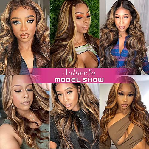 Aaliweya Destaque ombre 13x4 HD Transparente Lace Front Wigs 20 polegadas+99J Borgonha Lace Front Wig Humano