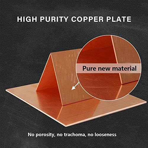 Placa Brass Folha de cobre Metal 99,9% Cu Placa de folha folhas de cobre viáveis ​​para esmaltar espessura elétrica placa