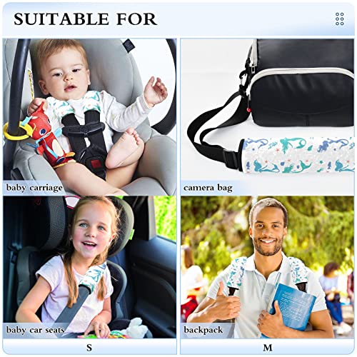Sereiações de assento de carro tampas de assento para bebês crianças 2 pcs tiras de assento de carro almofadas de almofada