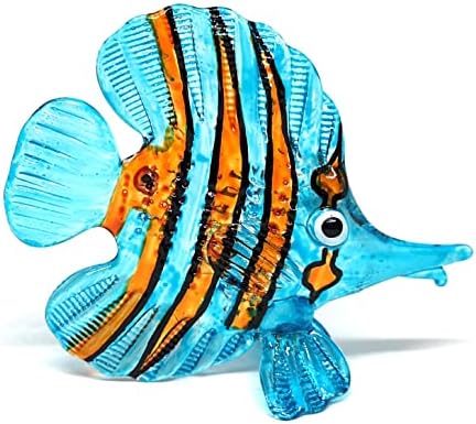 Zoocraft Glass Fisca Blue Aquarium Handicraft Miniature Hand Blown Collectibles