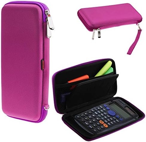 Calculadora de gráficos de Navitech Purple Case/tampa com bolsa de armazenamento compatível com o Casio FX-CP400