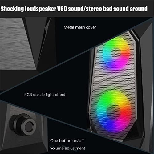 BOOMBOXES Speaker de computador alto -falante 7 cores Efeito LED SOM SOM LUMINININADOR RGB Desktop Computer Audio
