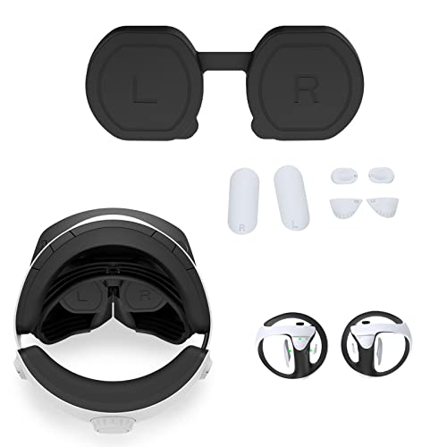 Kit de acessórios Ntidea PS VR2 Compatível com PlayStation VR2 com 2 alça de kit de silicone para VR2 Sense Controller, 1 tampa