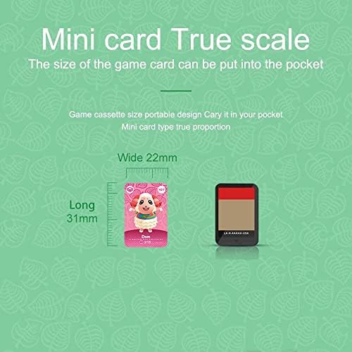 48 PCS Mini NFC Game Tag Rare Caracter Villager Cards Compatível com Animal Crossing New Horizons ACNH Switch/Swtich Lite com armazenamento CA