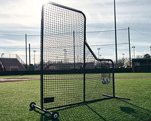 Murray Sporting Gooding Baseball Batting L-Screen Net de proteção | Pitching L Screen com rodas portáteis, saco de