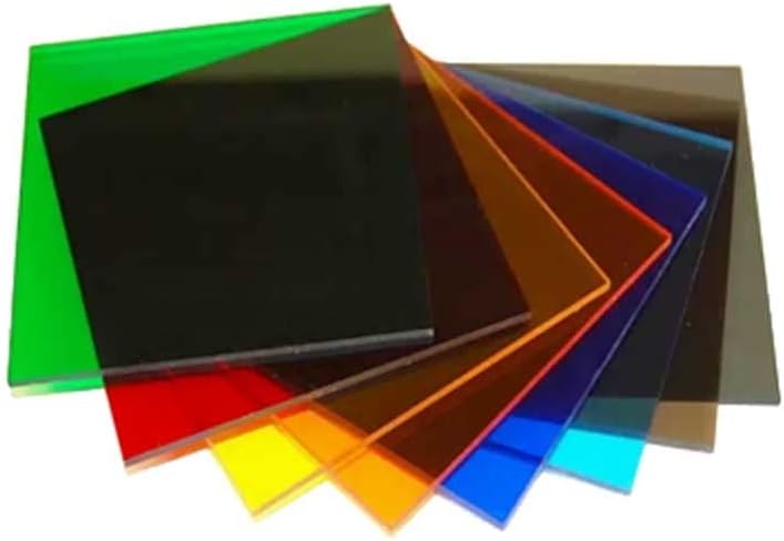1pcs 300mm*300 mm de diâmetro de 3 mm de espessura quadrado de colorido transparente Placa de plástico de plástico PMMA Plexiglass -