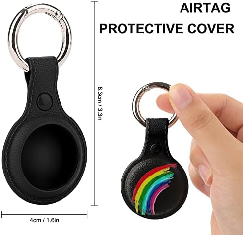 Beleza Rainbow Holder for Airtag Key Ring TPU Proteção Caso Locator Tag para Pets de bagagem de carteira