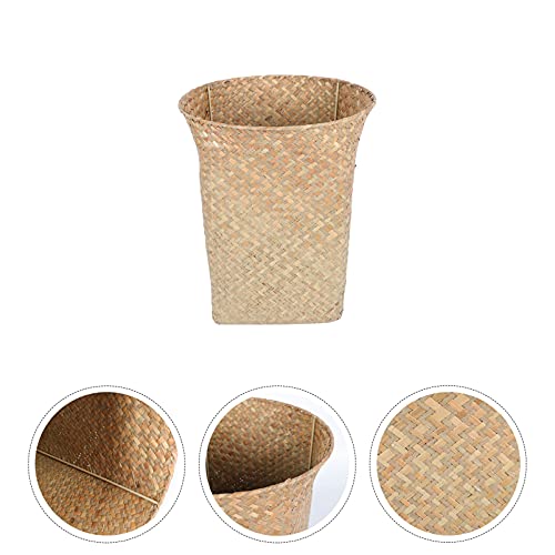 Cabilock redonda de papel lixo de papel: lixo de lixo de lixo de lixo de lixo cesta de lixo lixo natural lixo de lixo para o banheiro
