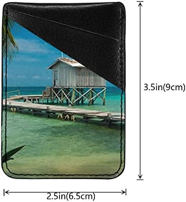 3m adesivo stick-on com cartão de crédito de carteira de carteira capa bolsa bolso bolso o mar tropical turquesa
