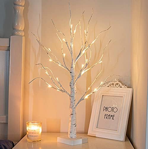 Usbinx Life Creative Combatrop Bonsai Tree Light com 24 luzes LED, lâmpada de árvore artificial, bateria/USB, para o quarto Festa de Natal da área de Natal Luzes de decoração interna, presentes para Little Princess